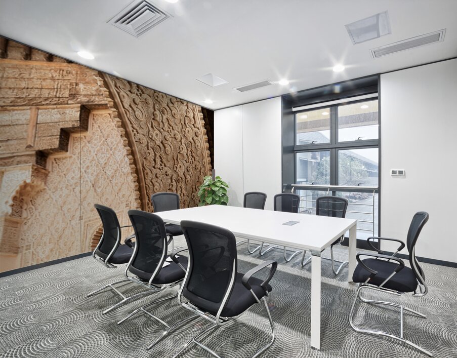Madrasa Ben Youssef in Marrakesh shows detailed architectural de Wall Printing