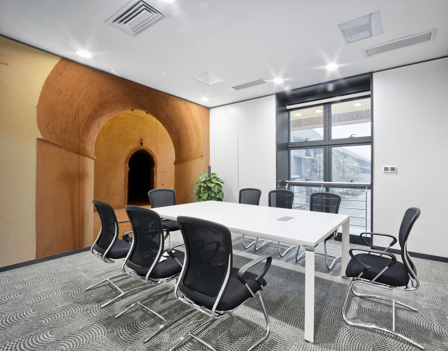 Discover the royal stables in Meknes Morocco during the afterno Wall Printing