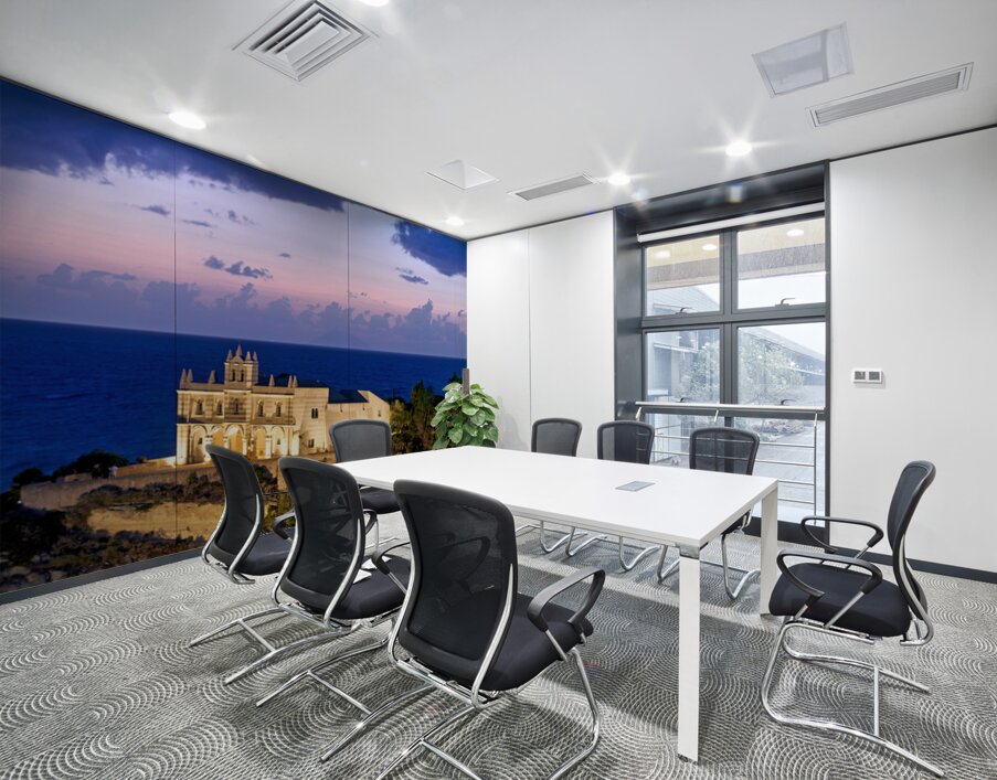 Tropea offers views of the sea and buildings at sunset in Calabr Wall Printing