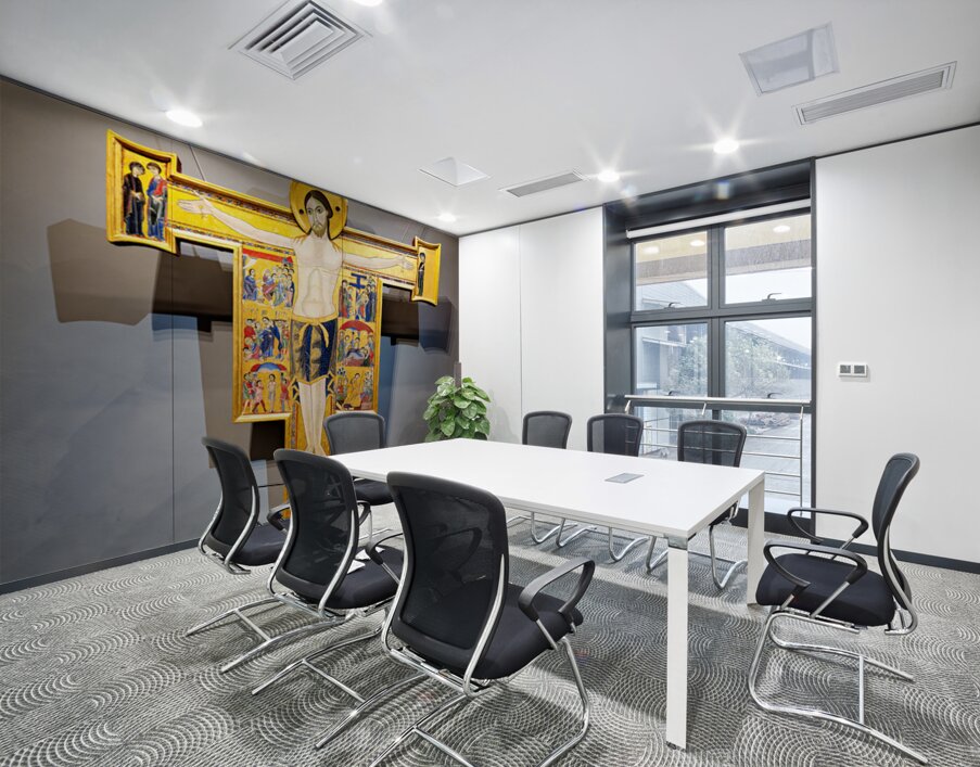 Crucifix artwork by Maestro della Croce in Uffizi Gallery Floren Wall Printing