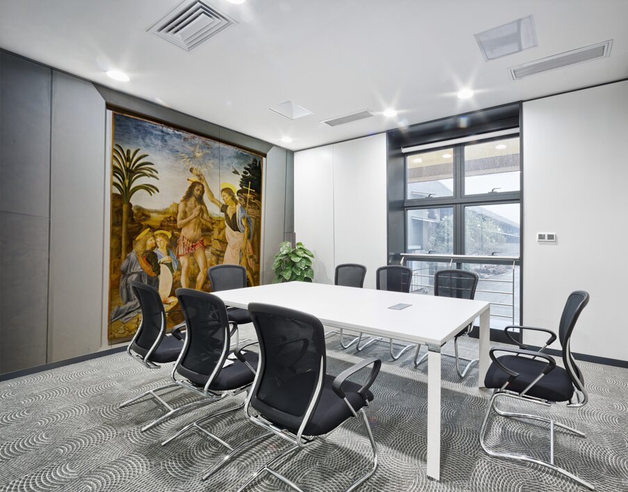 Baptism of Christ by Leonardo da Vinci at Uffizi Gallery Florenc Wall Printing