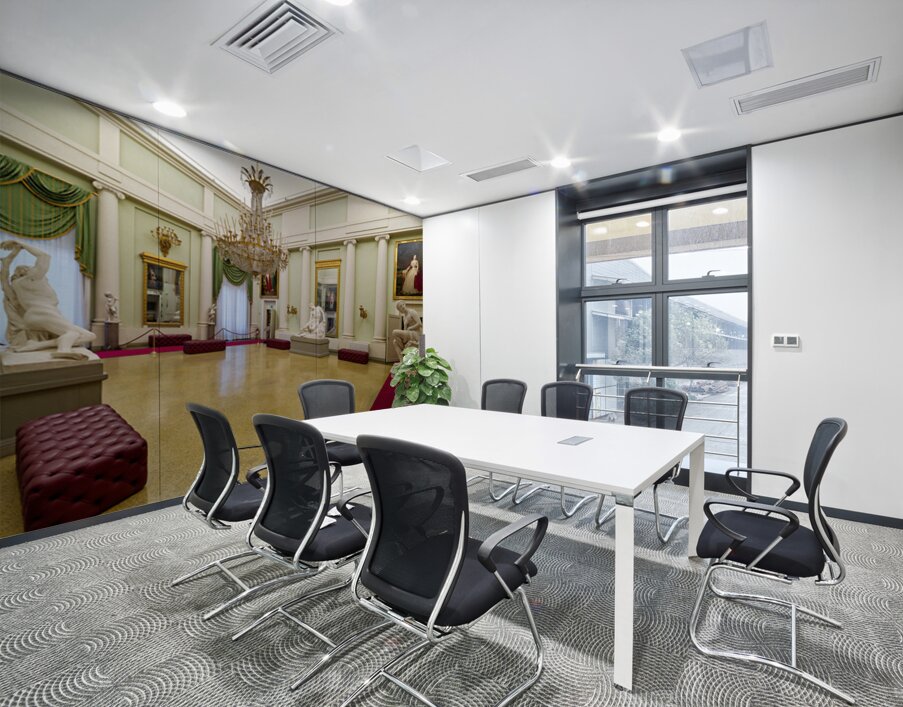 Visitors explore Palatine Gallery in Palazzo Pitti in Florence Wall Printing