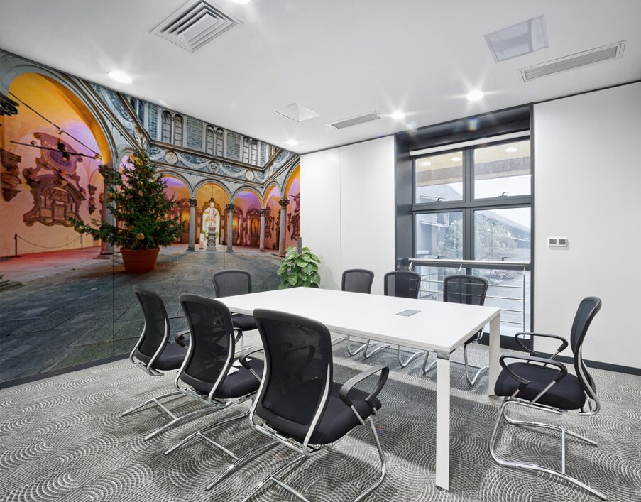 Palazzo Medici Riccardi inner courtyard in Florence Tuscany Ital Wall Printing