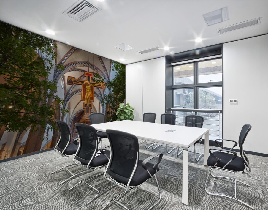 Visit to santa maria novella church in florence tuscany italy Wall Printing