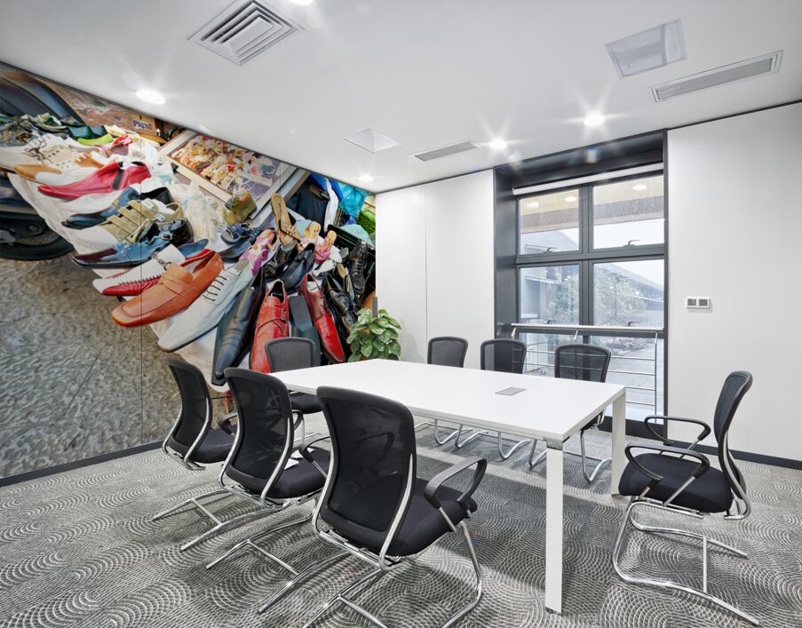 Footwear display at Ballaro street market in Palermo Sicily Wall Printing