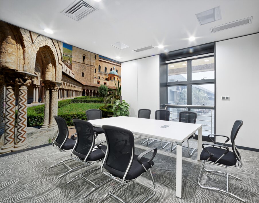 Visit Duomo di Monreale in Palermo Sicily Italy during a sunny d Wall Printing