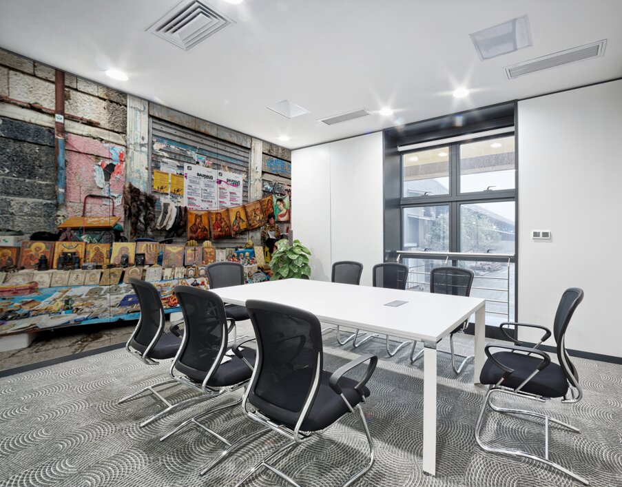 Market scene in Palermo Sicily with local crafts and art Wall Printing
