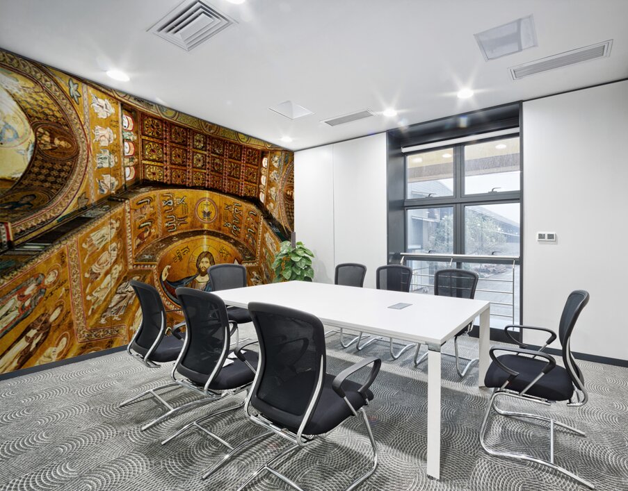 Mosaic details of Duomo di Monreale in Palermo Sicily Italy Wall Printing
