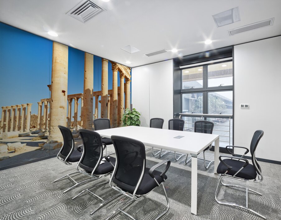 Exploring the ruins of the Temple of Bel in Palmyra Syria Wall Printing