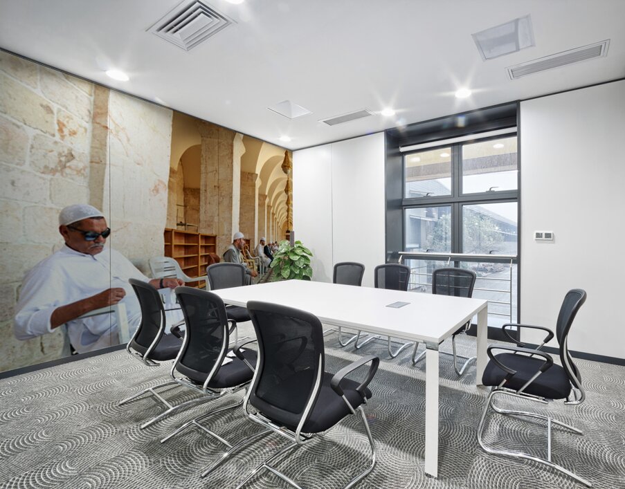Sitting and waiting at a mosque in Aleppo Syria Wall Printing