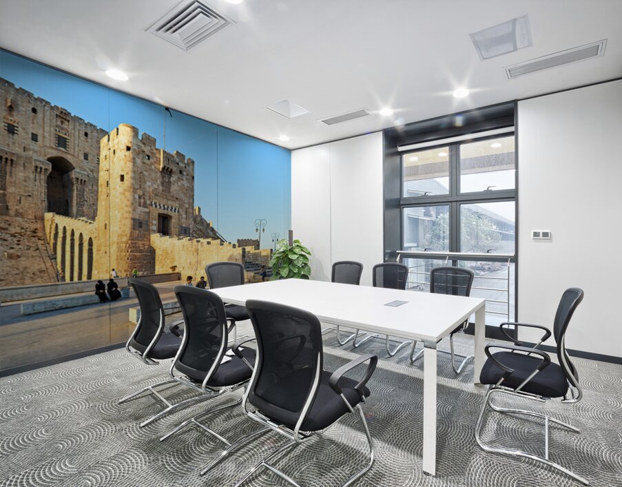 Visit to Citadel of Aleppo in Syria during evening light Wall Printing