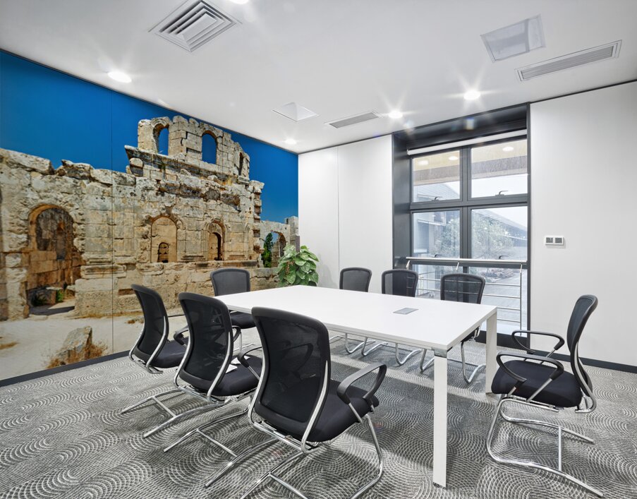 Church of Saint Simeon Stylites in Syria shows ancient stone rui Wall Printing