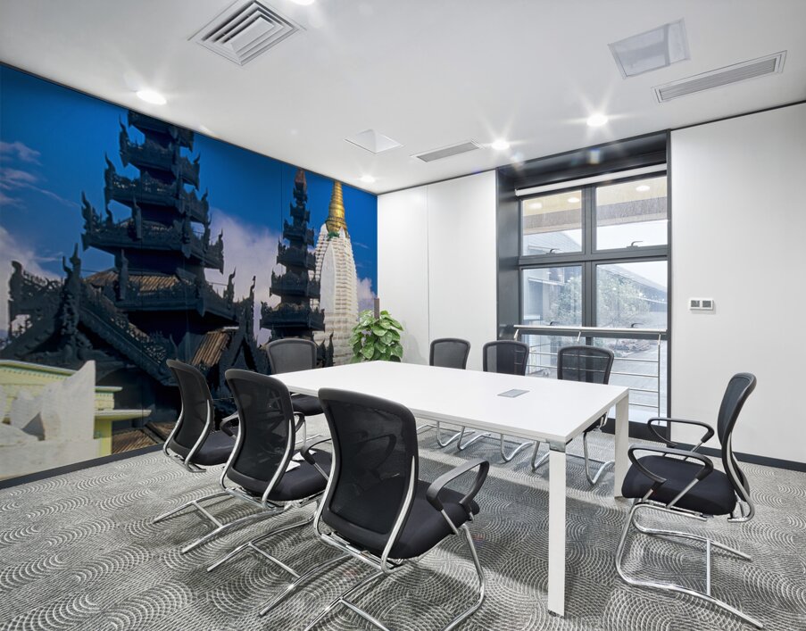 Visit to Shwezigon Paya in Bagan Myanmar on a clear day Wall Printing