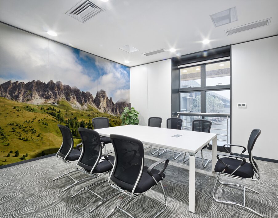 Hiking in puez odle natural park in val gardena italy Wall Printing