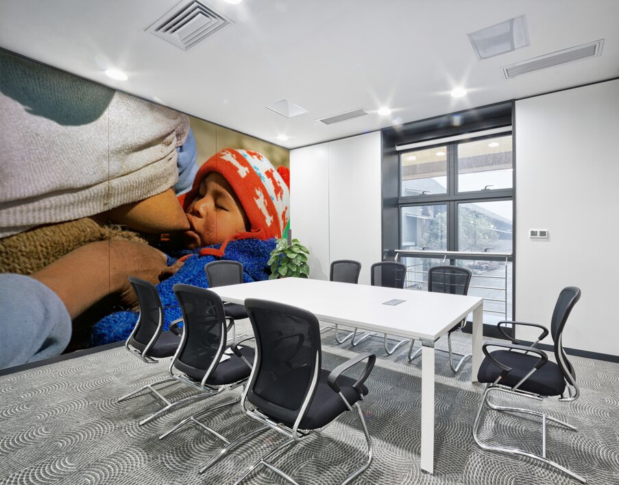 Indigenous mother nourishes child in the Andes of Argentina Wall Printing