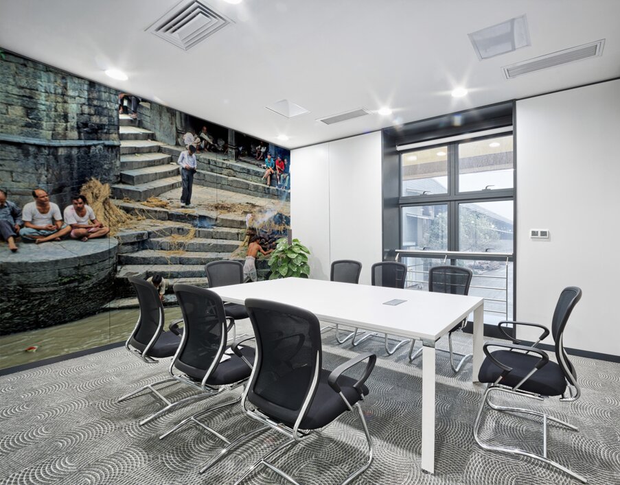 Cremation ritual at Pashupatinath in Kathmandu Nepal Wall Printing