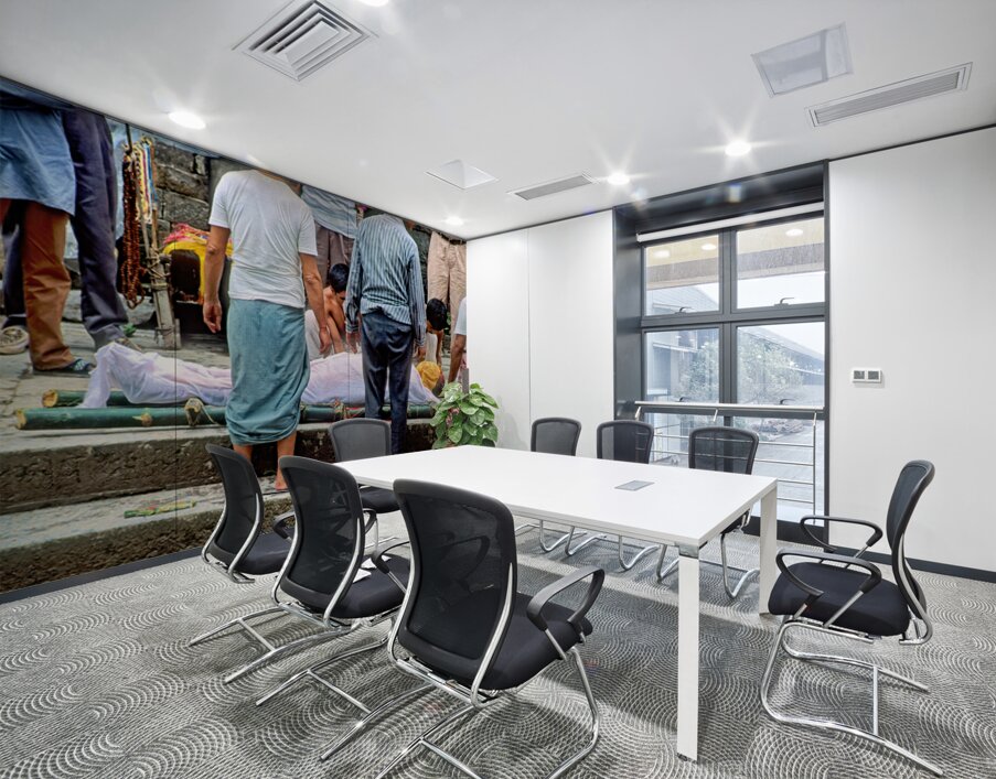 Cremation ceremony at Pashupatinath Temple in Kathmandu Nepal Wall Printing