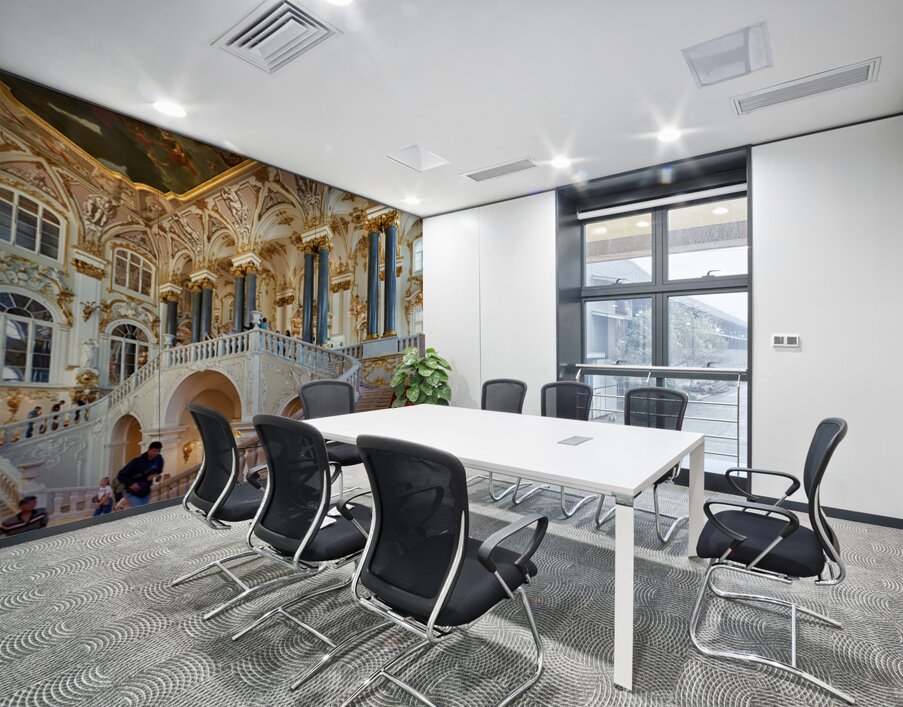 Jordan staircase in winter palace at hermitage museum Wall Printing