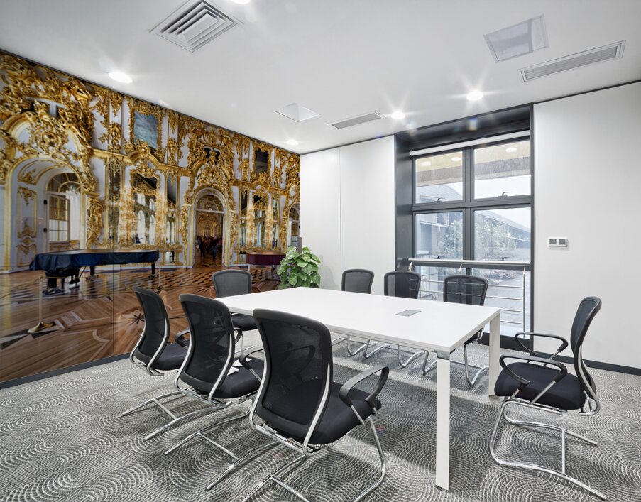 People walk through Catherine Palace in Pushkin St Wall Printing