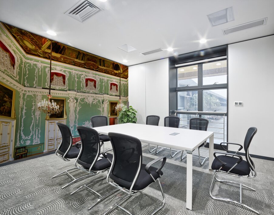 Visitors exploring Stroganov Palace in Saint Petersburg Wall Printing