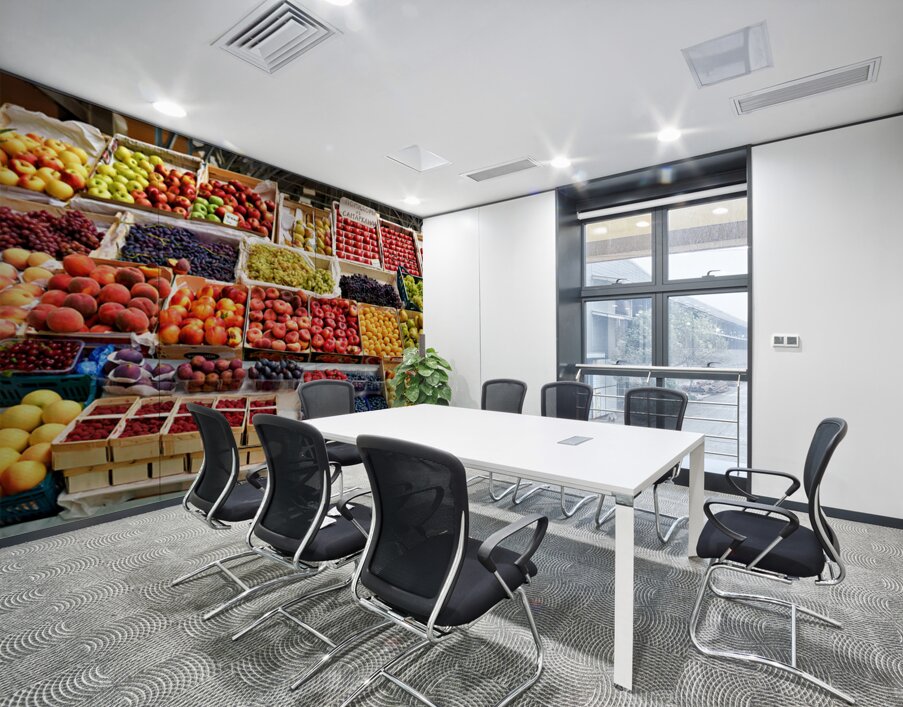Fruits displayed at Kuznechnyy Rynok Market in Saint Petersburg Wall Printing