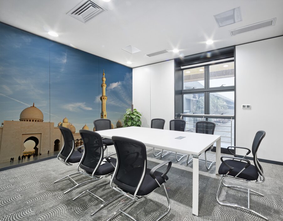 Visit the Sheikh Zayed Grand Mosque at sunset in Abu Dhabi Wall Printing