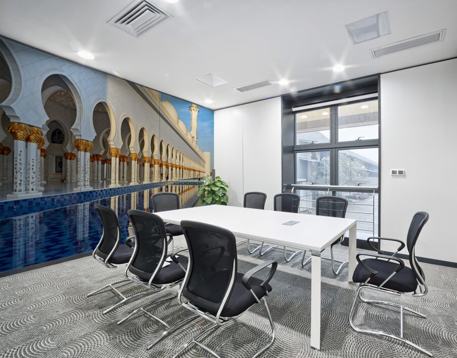 Visit to Sheikh Zayed Grand Mosque in Abu Dhabi at dawn Wall Printing