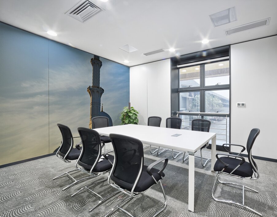 Sheikh Zayed Grand Mosque in Abu Dhabi during sunset Wall Printing