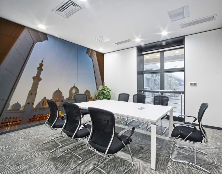 Visit to Sheikh Zayed Grand Mosque during evening light Wall Printing