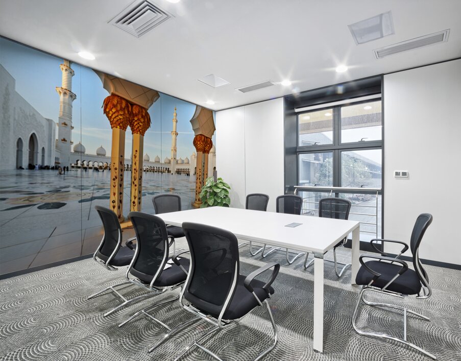 Visit to Sheikh Zayed Grand Mosque in Abu Dhabi at dawn Wall Printing