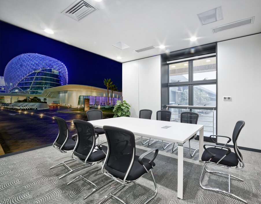 Explore W Abu Dhabi Yas Island at night in Abu Dhabi Wall Printing