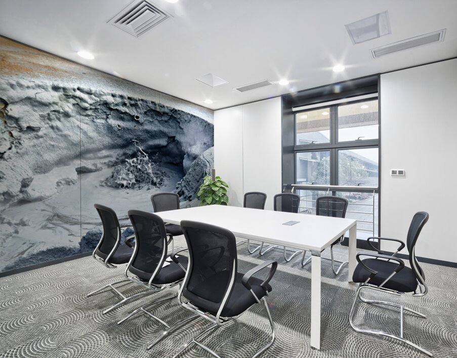 Hverir hot springs steam and mud activity in Iceland Wall Printing