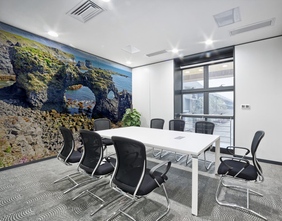 Exploring arnarstapi cliff in Iceland by the ocean Wall Printing