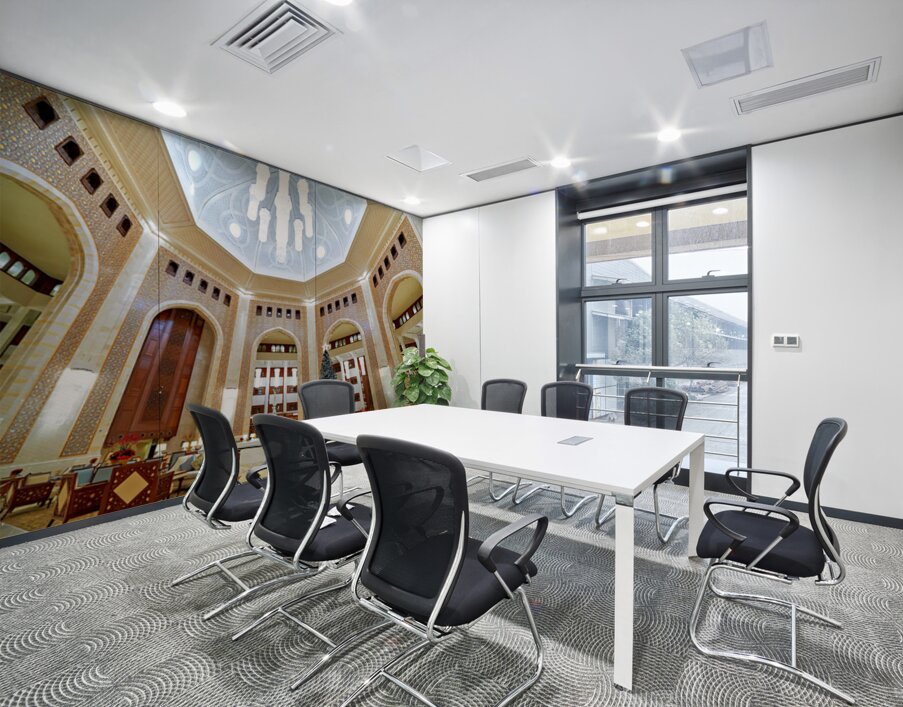 Lobby area of Al Bustan luxury hotel in Muscat Oman Wall Printing