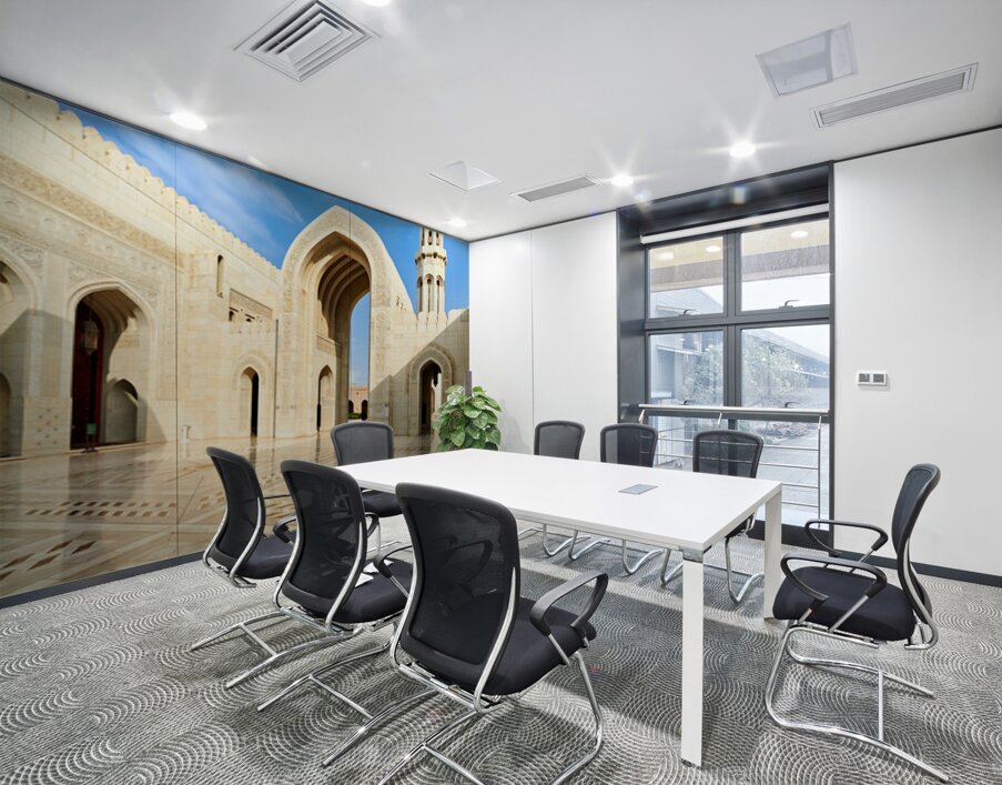 Visit to sultan qaboos grand mosque in muscat oman Wall Printing