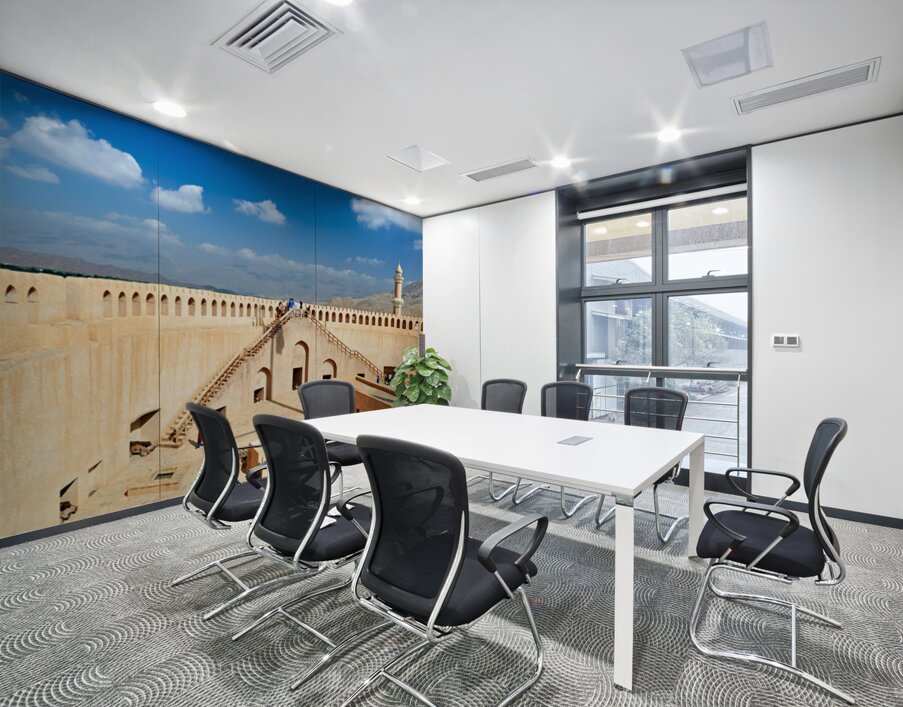 Visit to Nizwa Fort in Oman with visitors and open sky Wall Printing