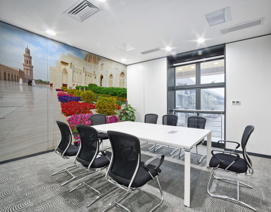 Exploring sultan qaboos grand mosque in muscat oman Wall Printing