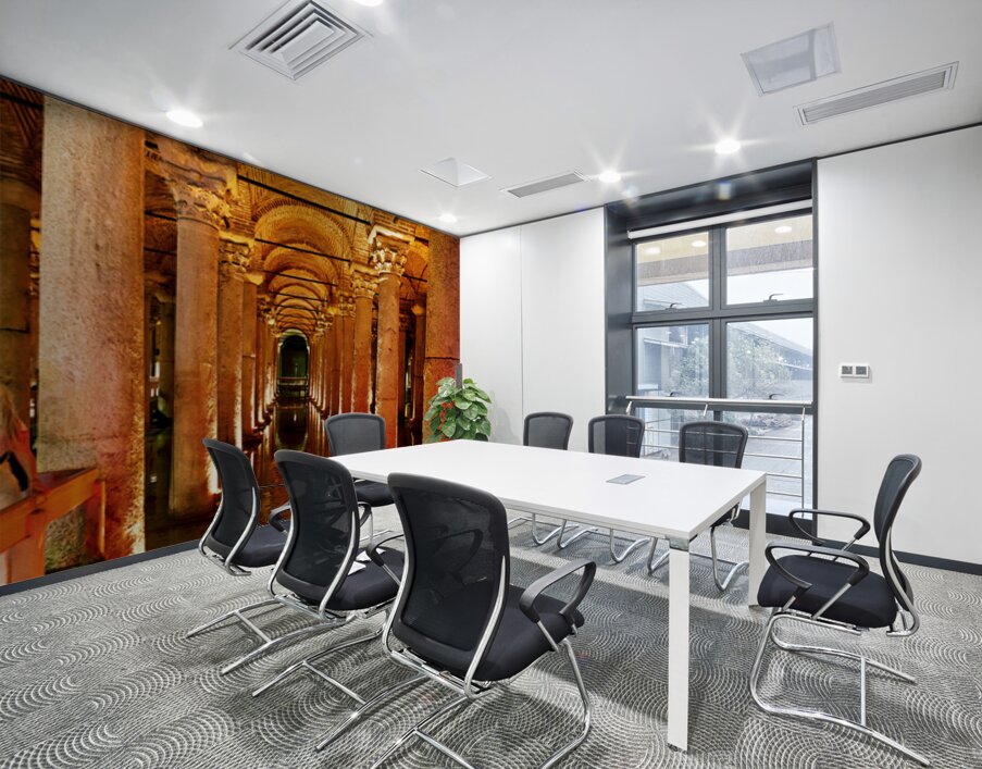 Exploring the ancient Basilica Cistern in Istanbul Turkey Wall Printing