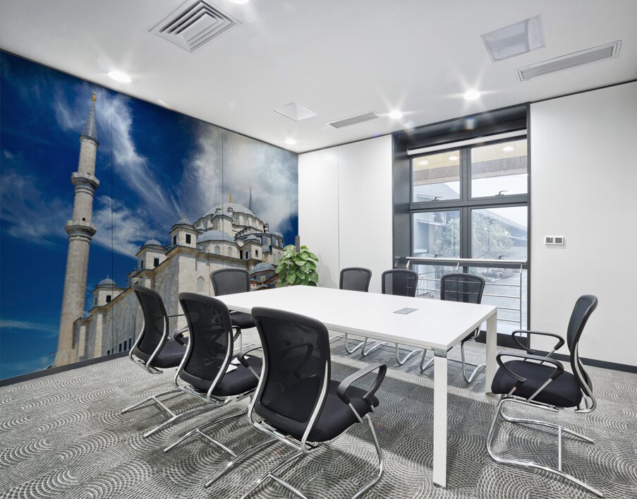 Visit to Fatih Mosque in Istanbul Turkey during sunny day Wall Printing