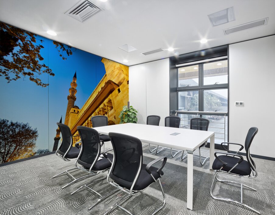 Suleymaniye Mosque at night in Istanbul Turkey Wall Printing