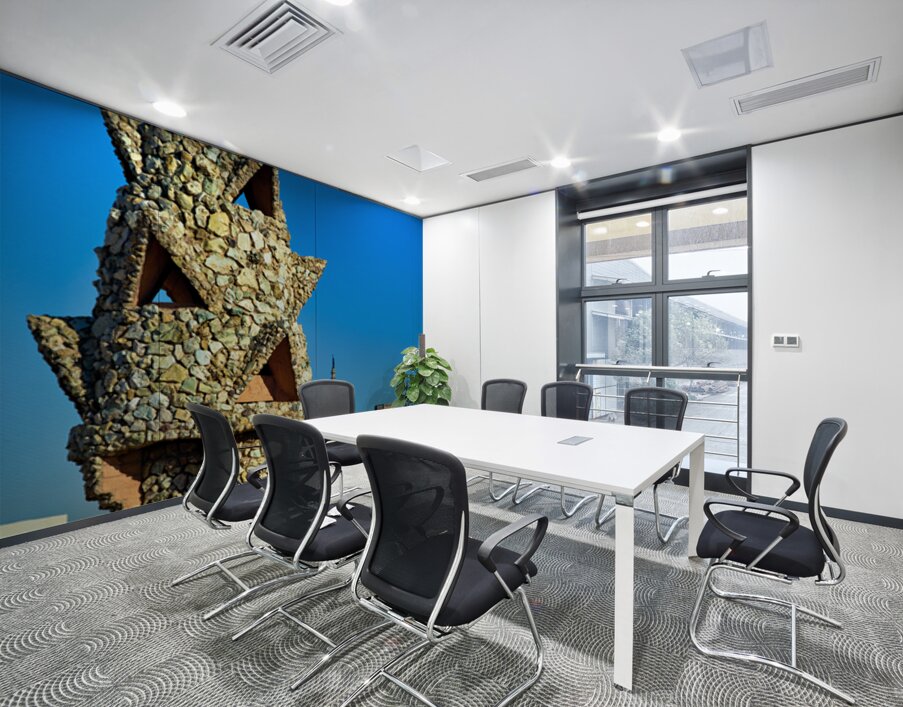 Rooftop view of Palau Guell in Barcelona Wall Printing