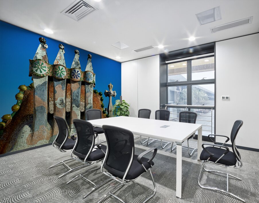 Exploring casa batllo in barcelona catalonia spain Wall Printing