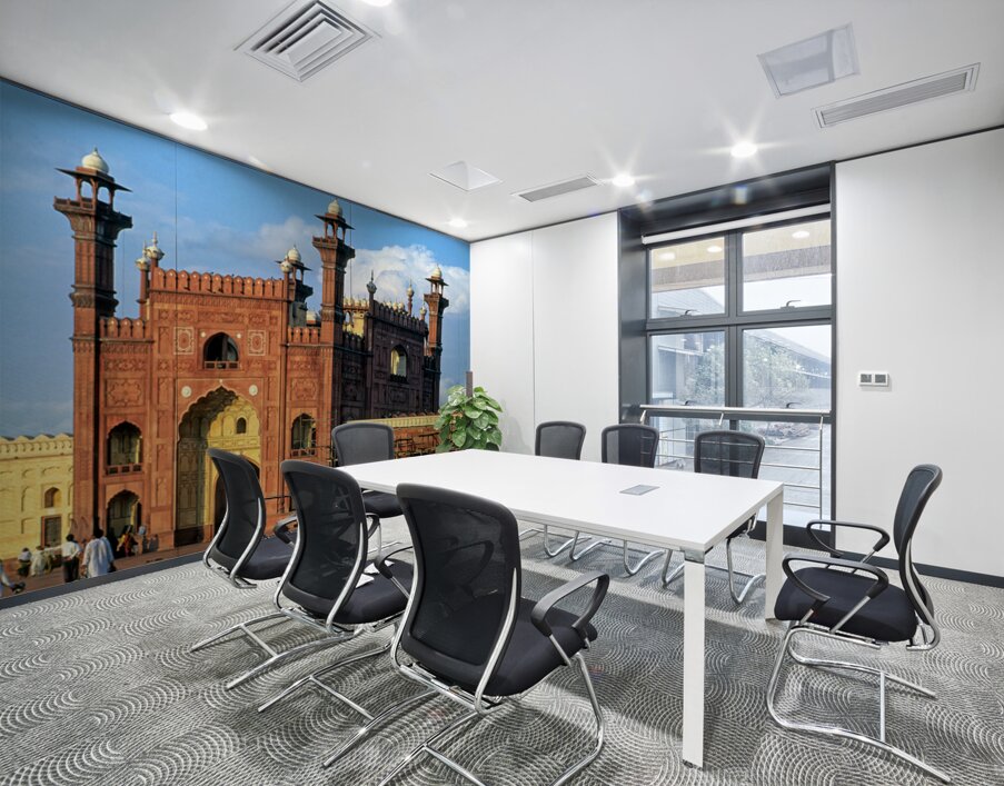 Badshahi mosque in Lahore showcases historical architecture Wall Printing