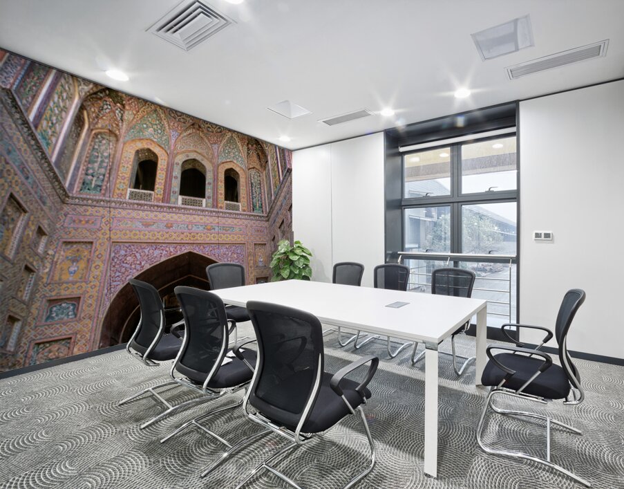 People visiting Wazir Khan Mosque in Lahore Pakistan Wall Printing