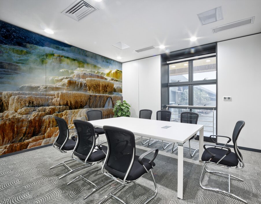 Mound Spring and Jupiter Terrace show unique geothermal features Wall Printing