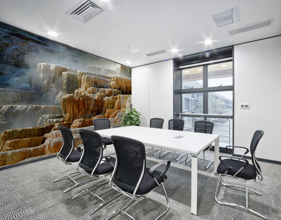 Mound Spring and Jupiter Terrace display geothermal features Wall Printing