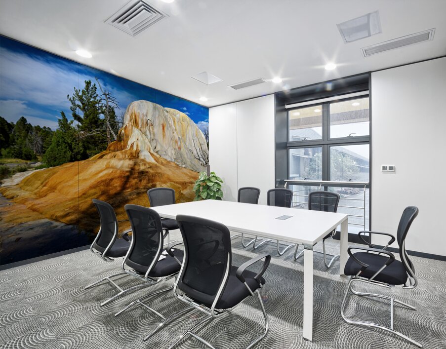 Yellowstone national park orange spring mound in usa Wall Printing