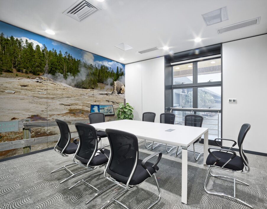 Giant Geyser erupts in Yellowstone National Park during daytime Wall Printing