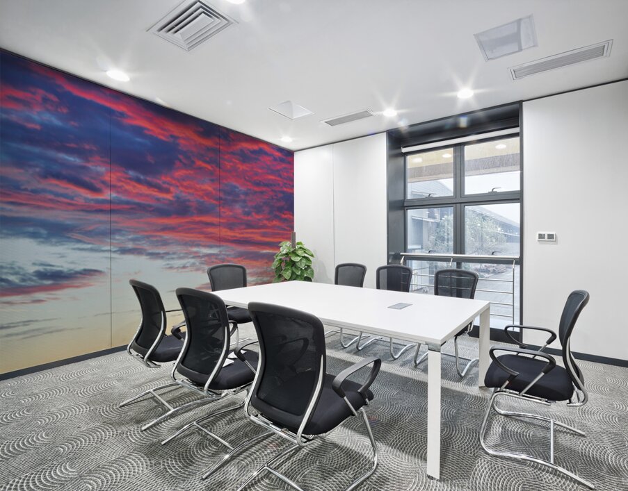 View of sunset over Monument Valley in USA Wall Printing