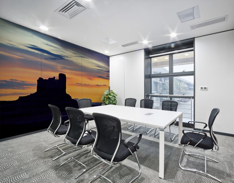 Sunset over monument valley in national park usa Wall Printing